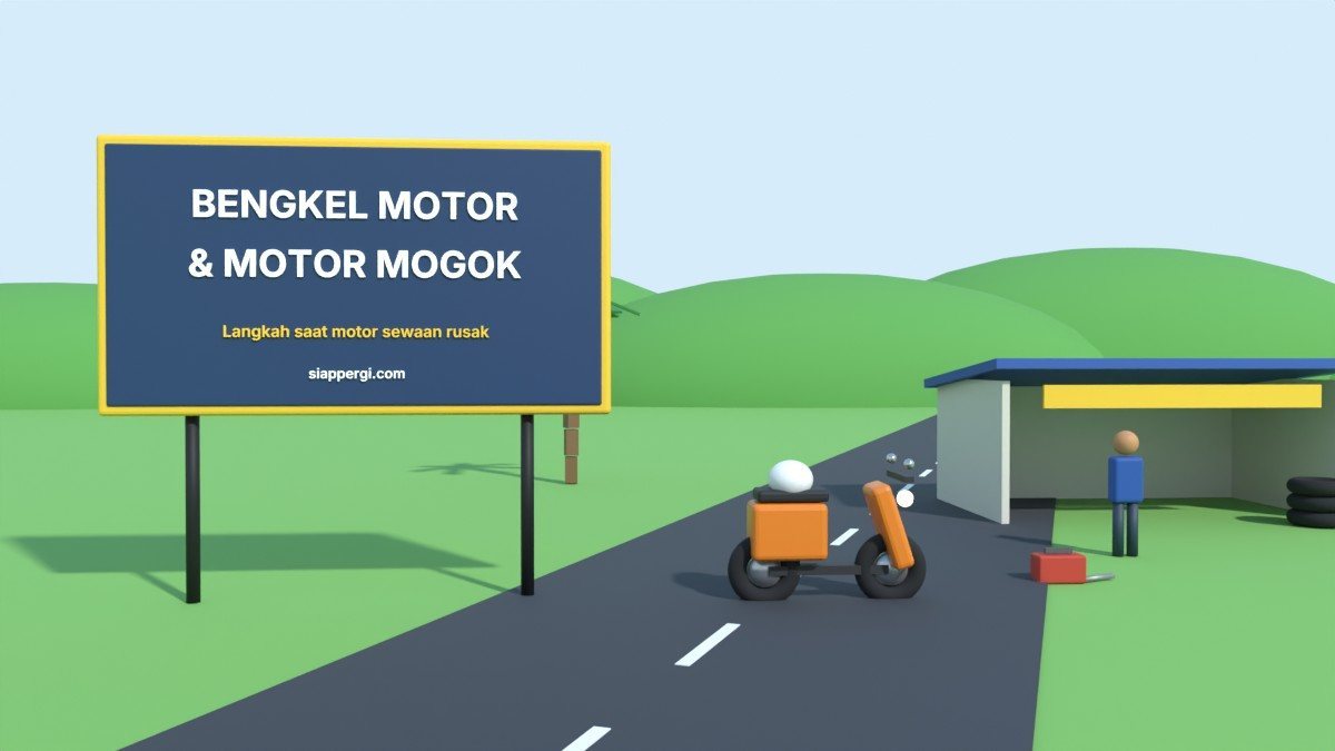 Small motorbike workshops are easy to find in Bali. Keep the receipt to report to the rental.