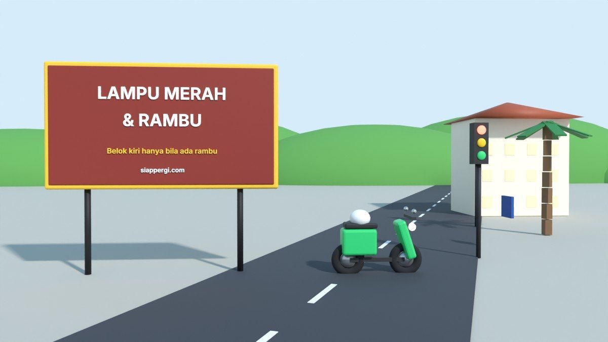 Obey traffic signs — ignoring them can be fined up to Rp500,000.