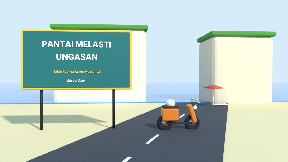 Pantai Melasti di Ungasan dengan tebing kapur yang khas.