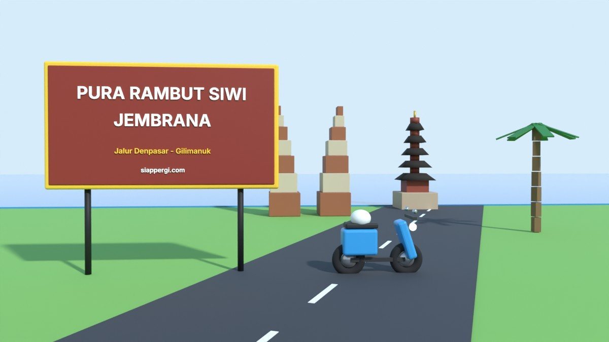 The gateway of Rambut Siwi Temple in Mendoyo District, one of the largest sea temples in West Bali.