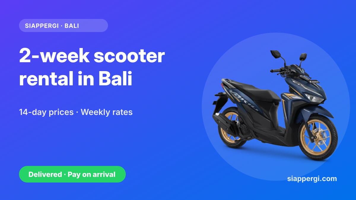 2-Week Scooter Rental in Bali: Prices for 14 Days and How to Save