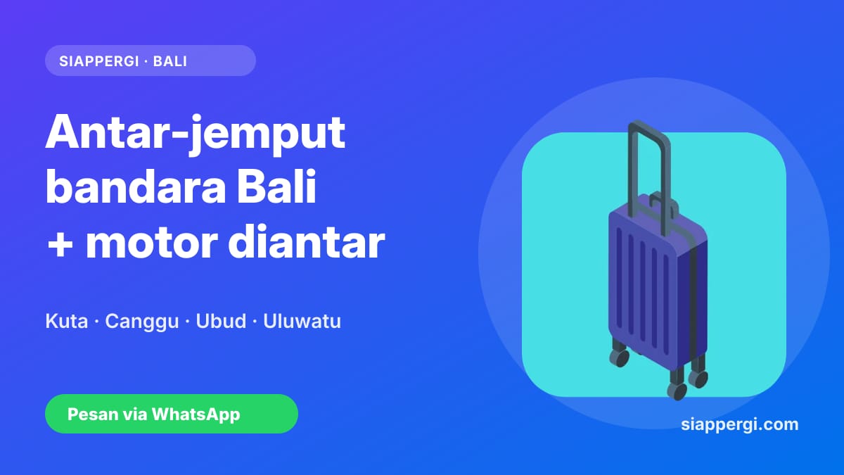 Kartu SiapPergi: Antar-jemput bandara Bali + motor diantar ke hotel
