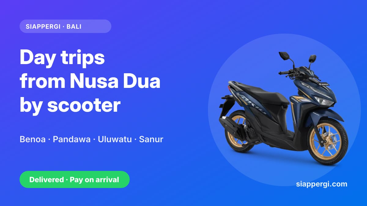 Scooter Day Trips from Nusa Dua: Tanjung Benoa, Pandawa, Uluwatu, Sanur & Ubud