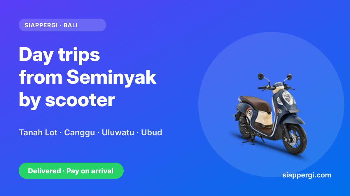 Scooter Day Trips from Seminyak: Tanah Lot, Canggu, Uluwatu, Ubud & Jatiluwih