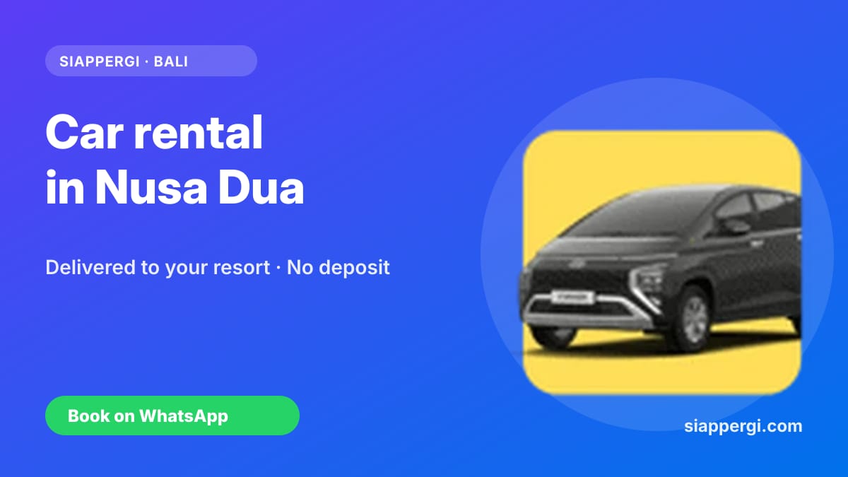 Car Rental in Nusa Dua (2026): Self-Drive Cars Delivered to Your Resort, Prices & Tips