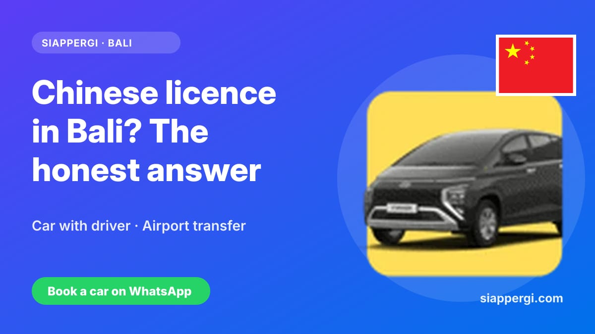 Can You Ride a Scooter in Bali with a Chinese Licence? The Honest Answer & Better Options