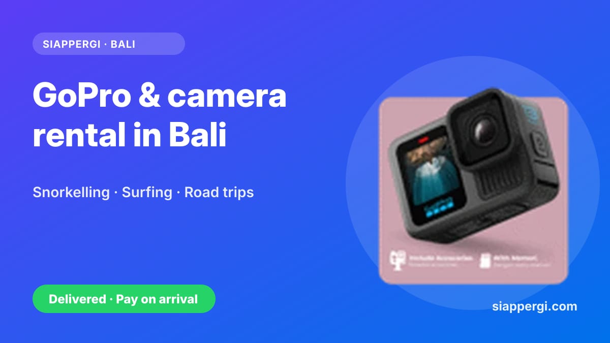 GoPro & Camera Rental in Bali: Action Cams for Snorkelling, Surfing & Scooter Trips