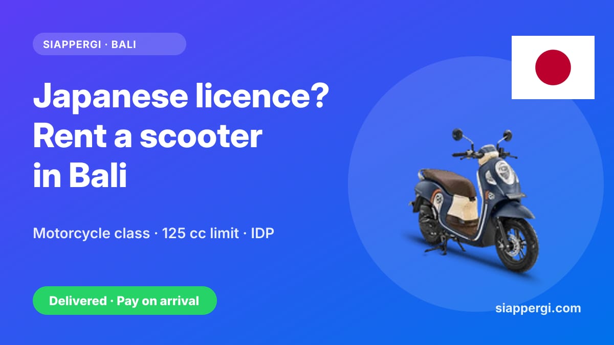 Renting a Scooter in Bali with a Japanese Licence: Futsu Nirin, the 125 cc Limit & the International Permit
