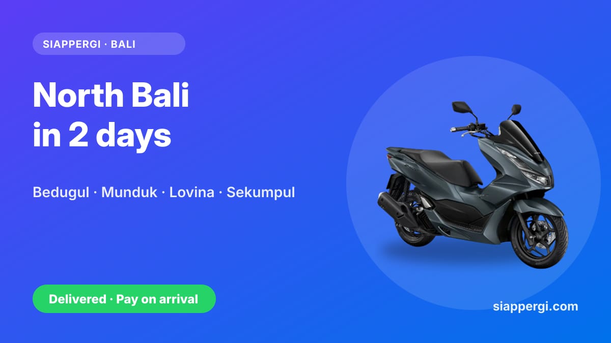 North Bali in 2 Days by Scooter: Bedugul, Munduk, Waterfalls & Lovina