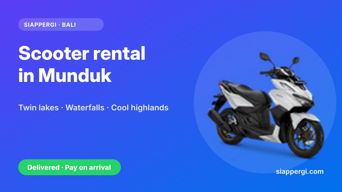 Scooter Rental in Munduk: Getting Around the Bali Highlands from Your Guesthouse