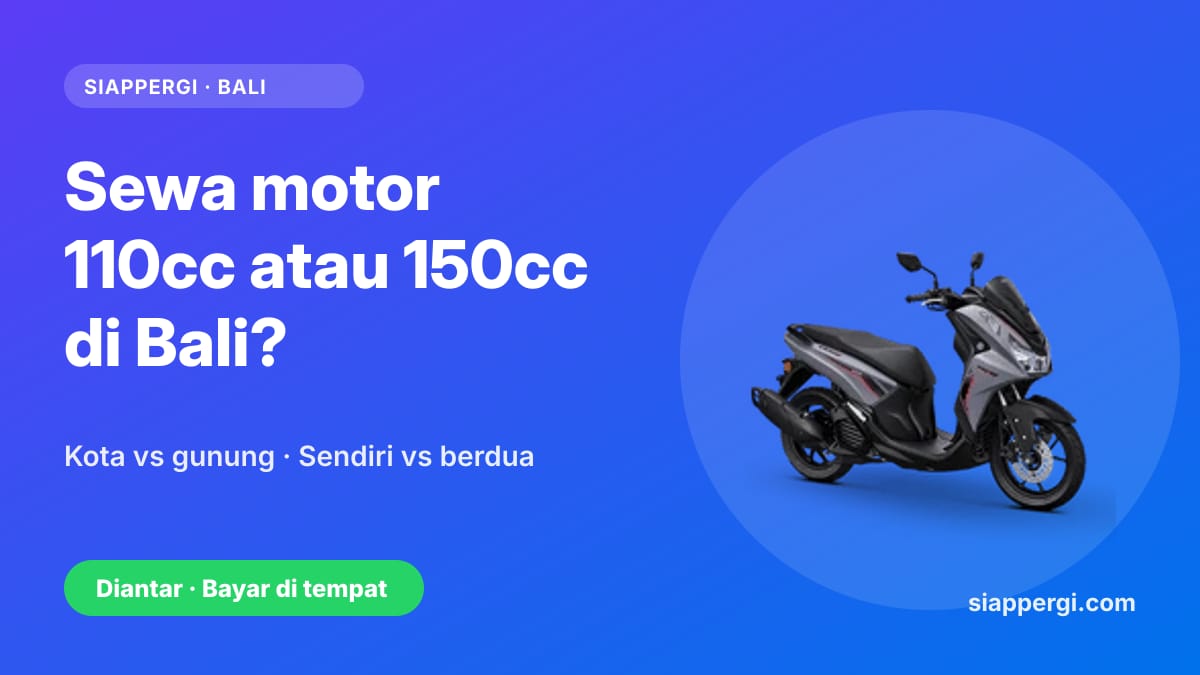 Kartu SiapPergi: Sewa motor 110cc atau 150cc di Bali — Yamaha Lexi 155