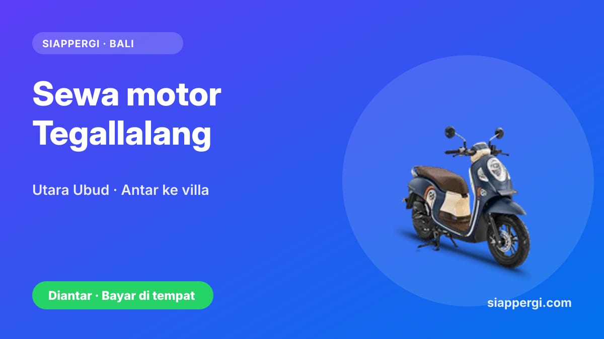 Kartu SiapPergi: Sewa motor Tegallalang Ubud — Honda Scoopy