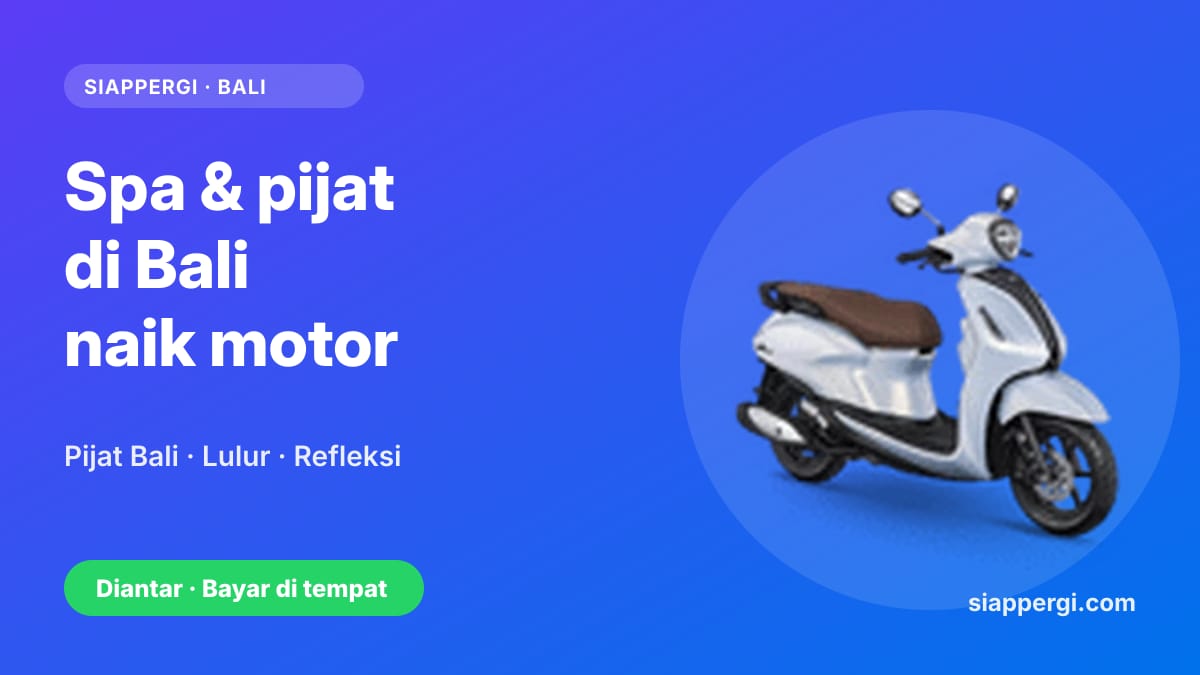 Kartu SiapPergi: Spa & pijat di Bali naik motor — Yamaha Grand Filano