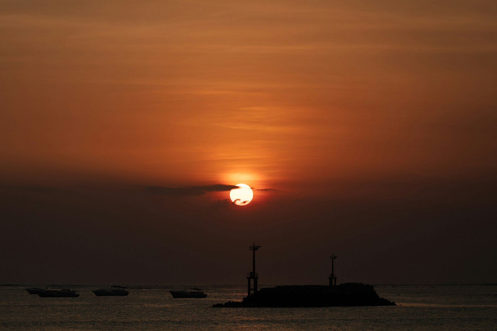 Sunset over Jimbaran Beach