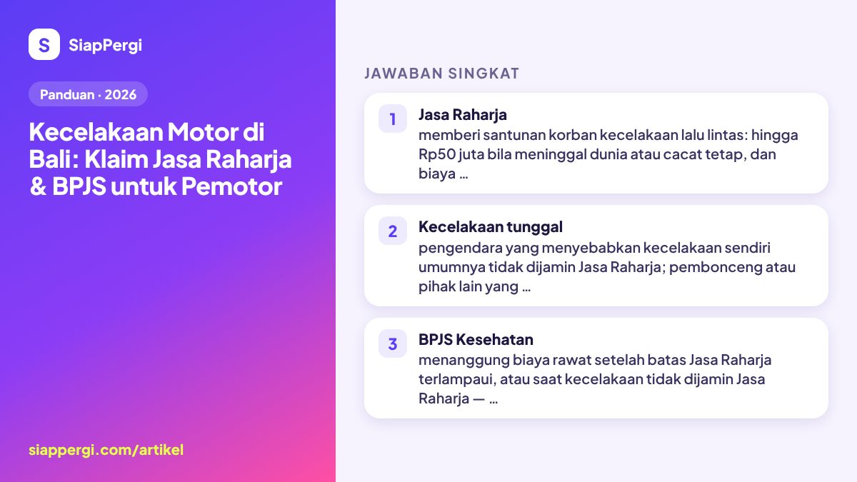 Scooter Accident in Bali: Jasa Raharja & BPJS Claims Explained