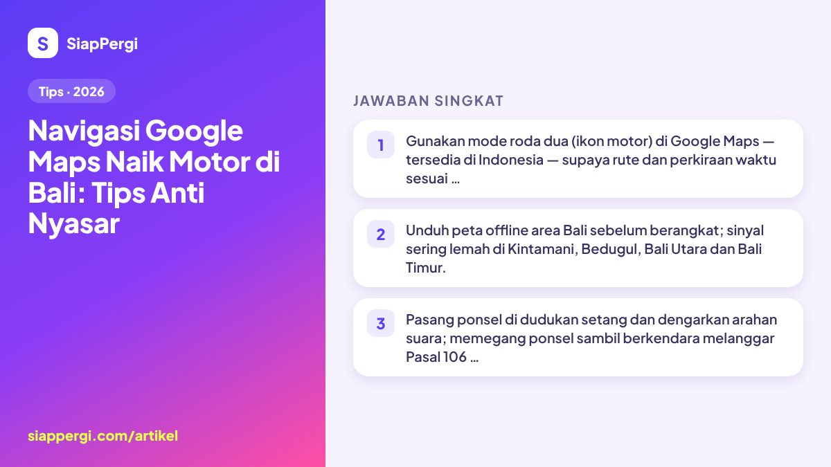 Google Maps on a Scooter in Bali: Tips to Avoid Getting Lost