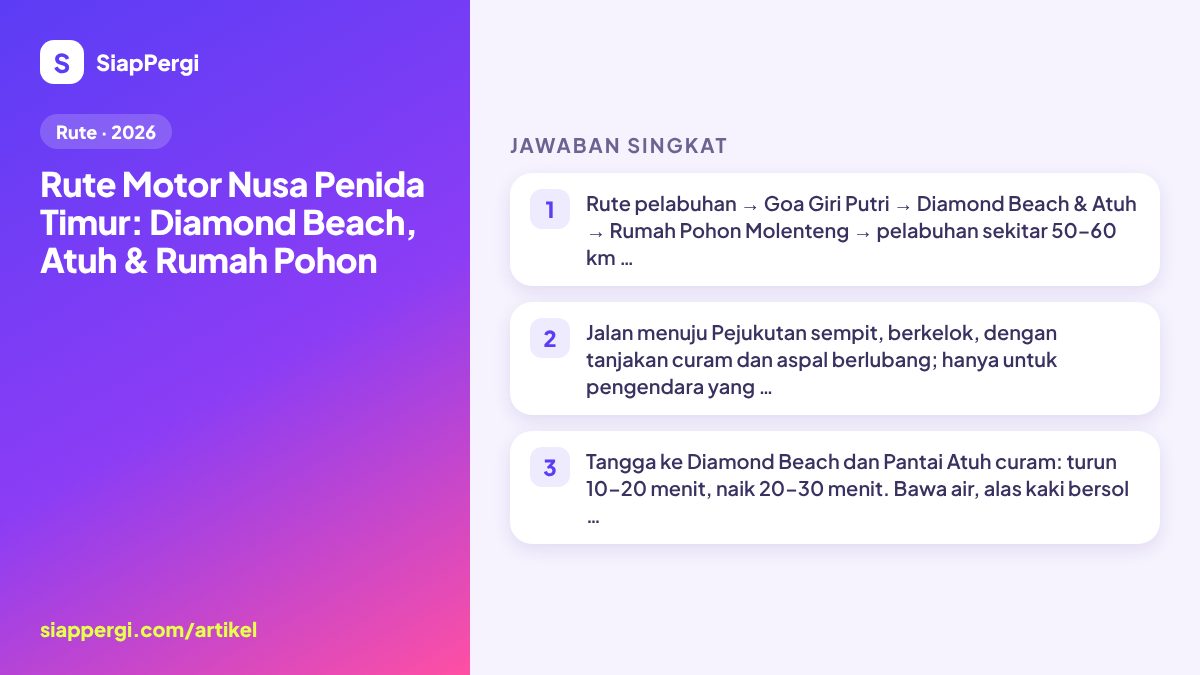 East Nusa Penida by Scooter: Diamond Beach, Atuh & Tree House