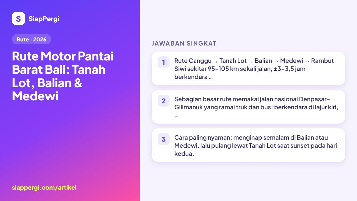 West Bali Coast by Scooter: Tanah Lot, Balian & Medewi