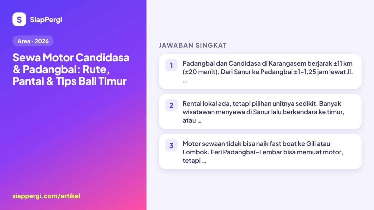 Scooter Rental in Candidasa & Padangbai: East Bali Guide