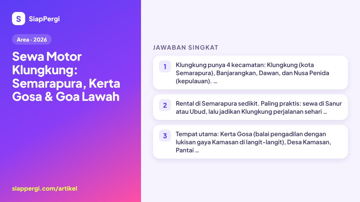 Scooter Rental Klungkung: Semarapura, Kerta Gosa & Goa Lawah