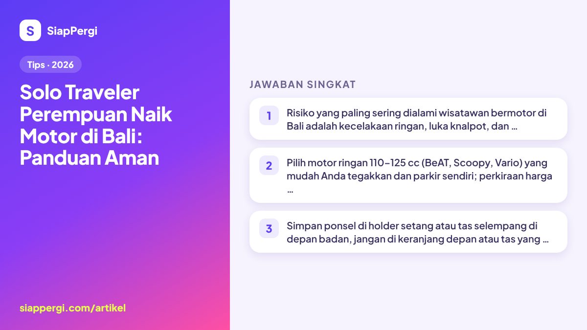 Solo Female Travellers Riding a Scooter in Bali: Safety Guide
