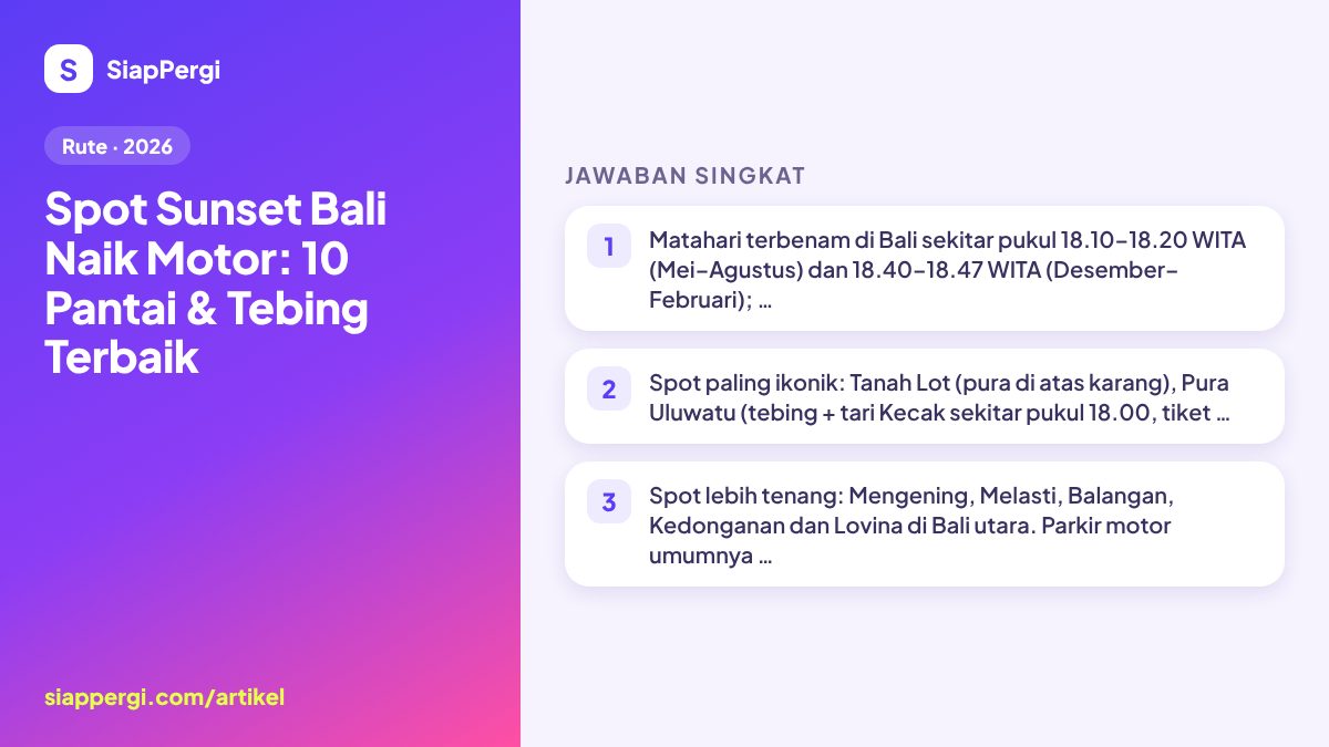 Best Bali Sunset Spots by Scooter: 10 Beaches & Cliffs
