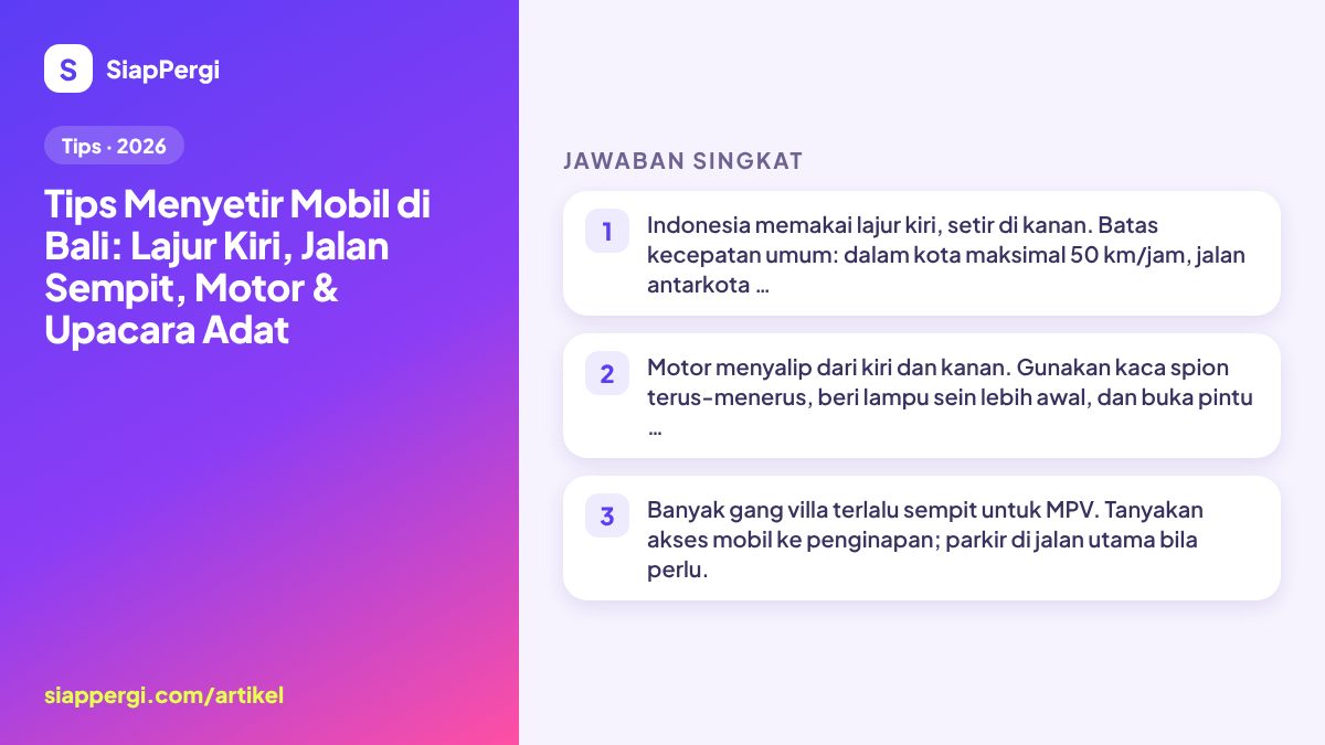 Driving in Bali: Left Lane, Narrow Roads, Scooters & Ceremonies