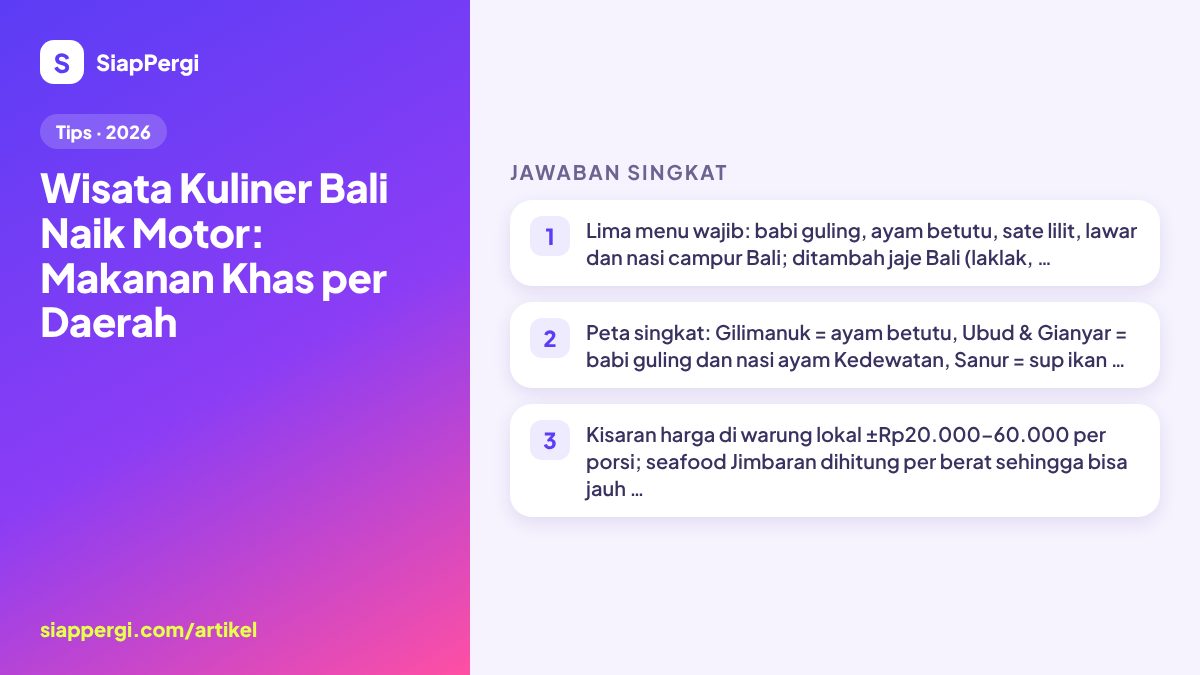 Bali Food Tour by Scooter: Local Dishes by Region